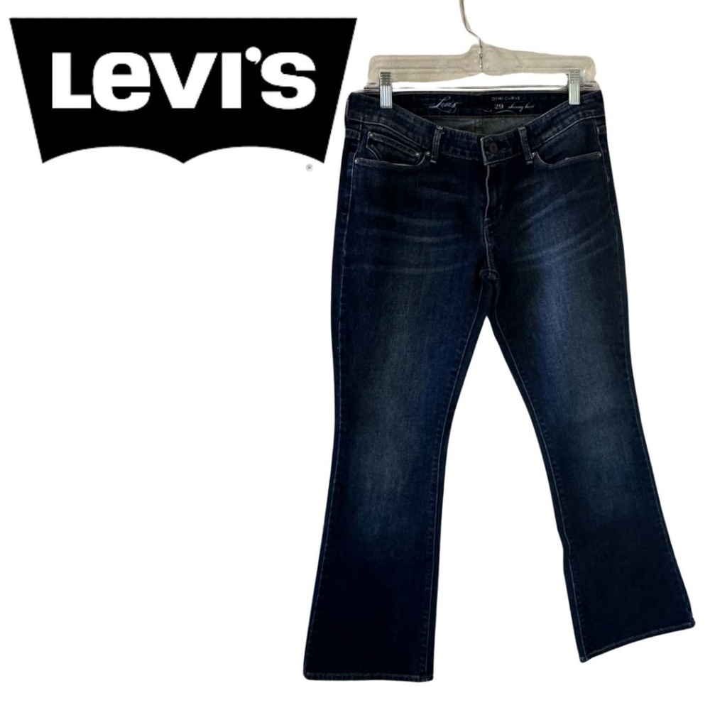 Levis San Francisco Demi Curve Skinny Bootcut Dark Blue Wash Jeans Size 29x30
